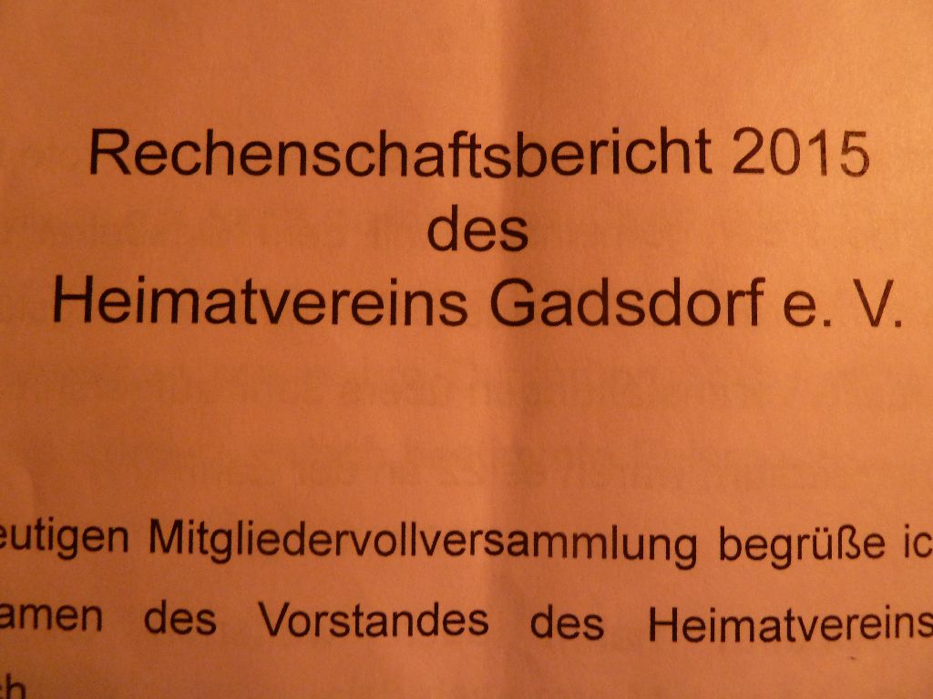 Jahreshauptversammlung 2016